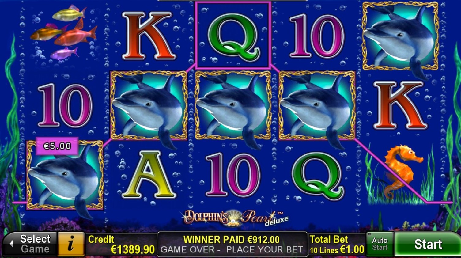 Dolphin's Pearl Deluxe Slot gameplay image